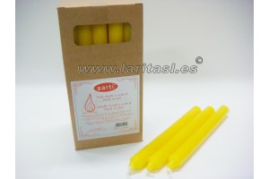 Vela Cor Amarela 19cmx2cm +/- 8h